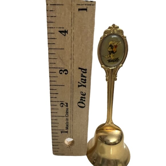 Vintage Texadillo Memorabilia Gold Tone Collector Bell - Picture 8 of 9
